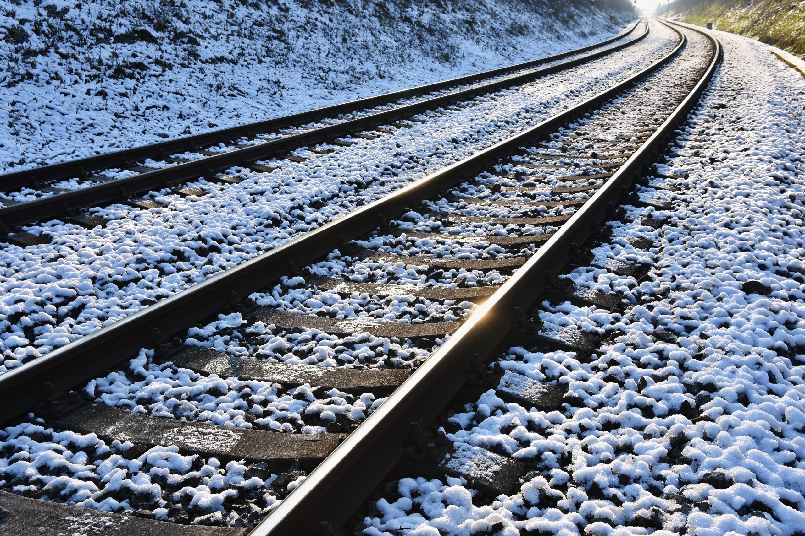 railroad track ballast concept image.